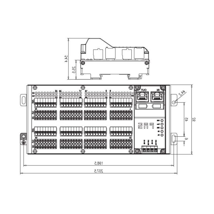 PROFINET protocol, IP20, 64DI/DO adaptive configuration, NPN, terminal type, RJ45 network port, remote module, 009A72